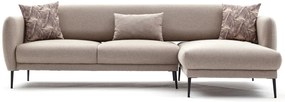 Sofá-cama de canto Venus – Creme – 265 cm x 80 cm x 163 cm