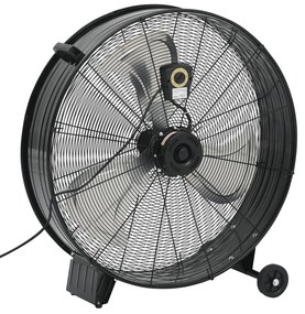 Ventoinha de tambor industrial 77 cm 187,7 W preto