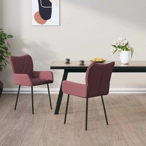 vidaXL Cadeira de jantar Roxo 55 x 58 x 82 cm tecido