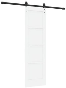 Porta Deslizante com Conjunto de Ferragens Branca 61x198.5 cm em Madei