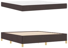 Cama Box Outros Marrom Escuro e Branco 180 x 200 cm tecido