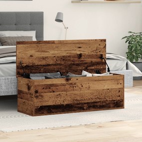 Caixa de Armazenamento vidaXL em Madeira Reciclada 102x35x35 cm com Madeira Reforçada