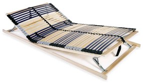 vidaXL Estrado de ripas com 42 ripas 7 zonas 120x200 cm
