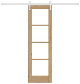 Porta Deslizante vidaXL com Conjunto de Hardware 61x198.5 cm Madeira S