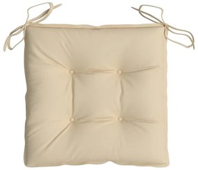 Almofadões de cadeira 6 pcs 40x40x7 cm tecido oxford bege