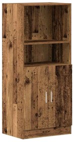 2 pcs armário de cozinha conjunto deriv. madeira madeira velha