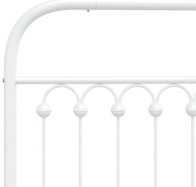 Cabeceira de cama 180 cm metal branco