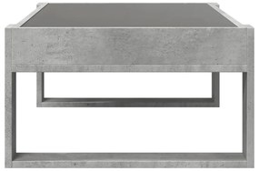 Mesa de centro luzes LED Infinity 90x53x30 cm cinzento cimento