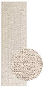 Tapete ZIZUR creme 80x250cm aspeto de juta interior e exterior