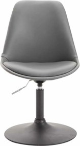 Conjunto de 4 cadeiras jantar Maverick B em couro sintético cinzento