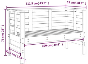3 pcs conjunto lounge de jardim madeira de douglas maciça