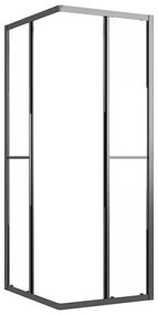 Cabine de duche ESG semiopaco 90x70x180 cm preto