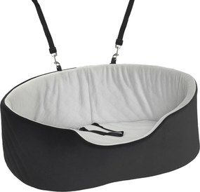 PawHut Assento de Carro para Cães Pequenos e Médios até 15 kg com Capa Removível e Lavável Cinto de Segurança e Base Antiderrapante 77x43x28 cm Preto | Aosom Portugal