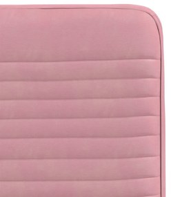 Cadeiras de jantar 4 pcs veludo rosa