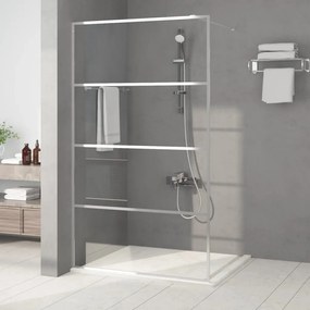 152138 vidaXL Divisória de chuveiro prateado 115x195cm vidro ESG transparente