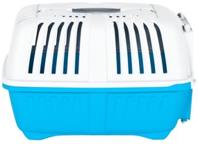 Transportadora 48x31,5x33 cm polipropileno branco e azul