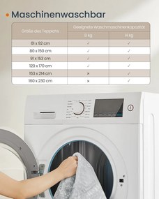 Tapete boho elegante 150x80 cm para uma decoração acolhedora da sala de estar Cinzento