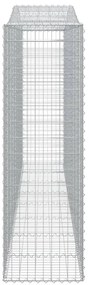 Cestos gabião arqueados 2pcs 400x50x160/180cm ferro galvanizado