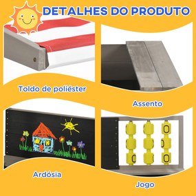 Caixa de Areia de Madeira para Crianças de 3-7 Anos Caixa de Areia Inf