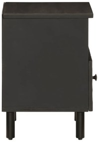 Mesa de cabeceira 40x33x46 cm madeira de mangueira maciça preto