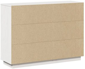 Aparador 110,5x35x80 cm madeira de pinho maciça branco