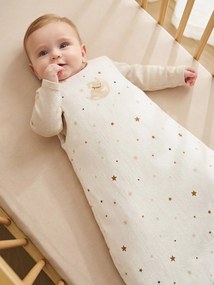 Saco de bebé jersey com relevo para bebé cru