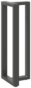 Pés para mesa de bar em forma de T, 2 peças, antracite, 40x35x(110-111