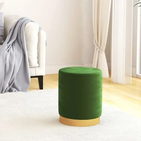 vidaXL Pufe com arrumação redondo veludo 31 x 37 cm verde