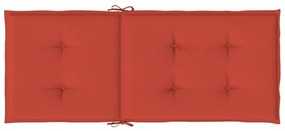 Almofadões cadeiras altas 6 pcs mesclado tecido vermelho