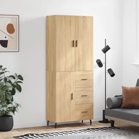 vidaXL Armário alto 69,5x34x180 cm derivados de madeira cor sonoma