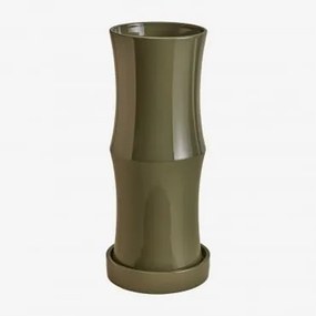 Suporte Para Guarda-chuvas Em Cerâmica Fiorenza Verde Azeitona Intenso - Sklum
