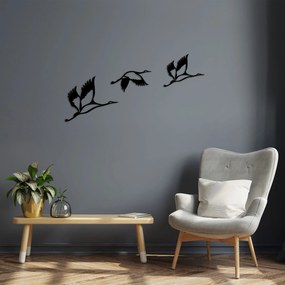 Acessório Decorativo de Parede Storks – Preto – Tamanhos: 12x29 cm, 22
