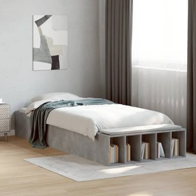 Estrutura de cama 90x200 cm derivados de madeira cinza sonoma