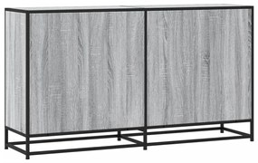 Aparador 134x35x76 cm derivados de madeira cinzento sonoma