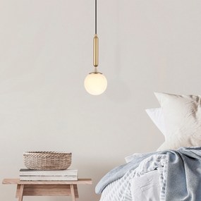 Candeeiro Suspenso King – Dourado – 15 x 15 x 49 cm