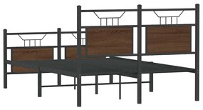 Estrutura cama s/ colchão derivados madeira carvalho castanho