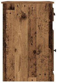 Escrivaninha vidaXL com Armazenamento em Madeira Velha 50x115x75 cm em