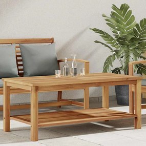 vidaXL Mesa de centro Castanho 110 x 55 x 45 cm Madeira de teca sólida