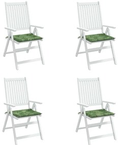 Almofadões p/ cadeira 4pcs 40x40x4cm tecido padrão folhas