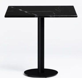 Mesa De Bar Quadrada Em Mármore Rocher Mármore Nero Marquina & ~60 Cm - Sklum