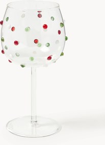 Copos de vinho branco de Natal em vidro borossilicato artesanais Perli, conjunto de 4