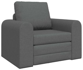 Sofá Cama 2-em-1 Cinza Escuro 98x71x83 cm Tecido
