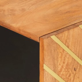Móvel de apoio 90x33,5x75 cm mangueira maciça castanho e preto