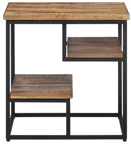 Mesa de apoio 50x50x50 cm madeira de teca recuperada maciça