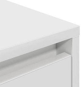 Móvel de TV com luzes LED 100x41x50 cm branco