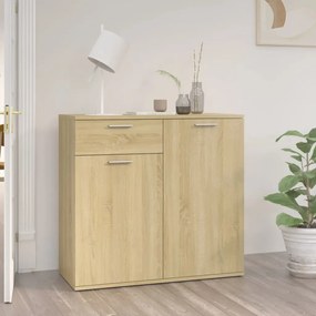 vidaXL Aparador 80x36x75 cm derivados de madeira carvalho sonoma