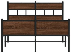 Estrutura cama s/ colchão derivados madeira carvalho castanho