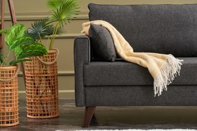 Sofá-Cama de 3 Lugares Bella – Antracite – 208 x 85 x 81 cm