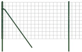 Cerca de malha de arame 1x10 m aço galvanizado verde
