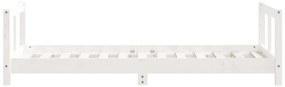 Estrutura de cama infantil 80x160 cm pinho maciço branco